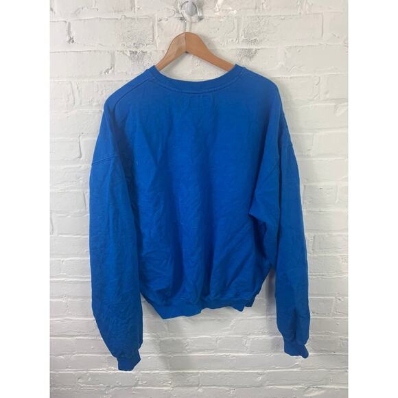 Tommyinnit ‘21 Women's Crewneck Sweater Official Merch Ribbed Blue Size Large - Picture 2 of 5